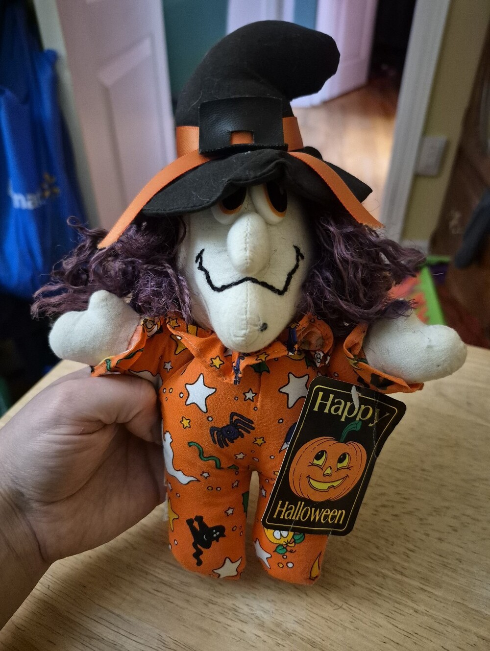 Vintage 1996 Halloween Joelson Industries Witch Plush Doll